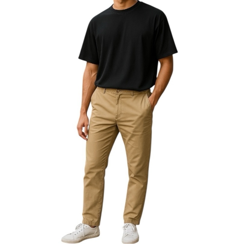 J.Crew Men's 484 Slim-fit pant in Broken-in chino in khaki M1267 size 44